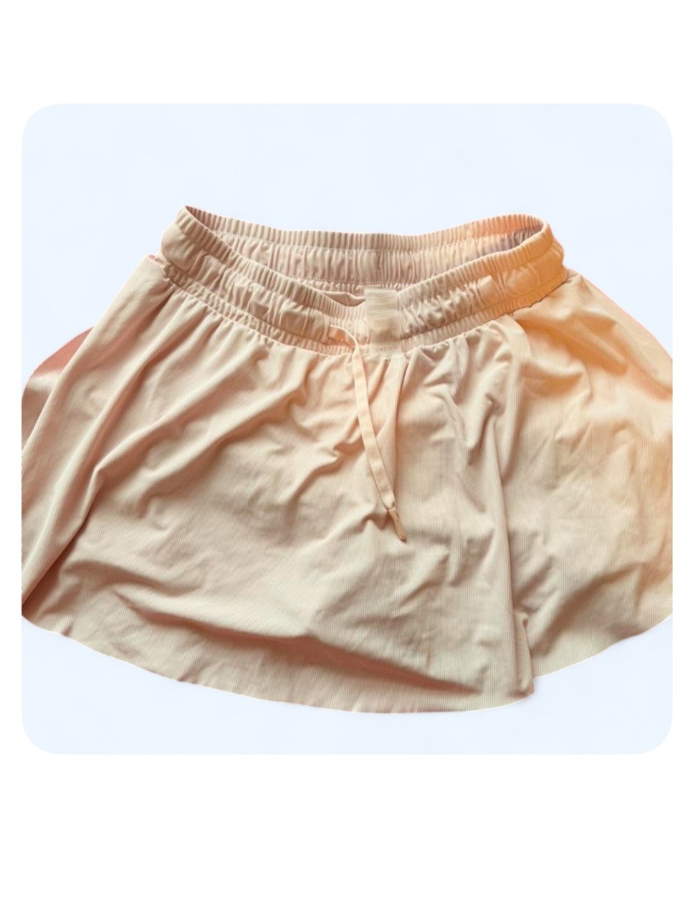 Women's Peach Elastic Waist Casual Skirt